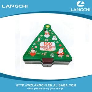 Innovative Pretty Christmas Tree Shape Candy Tin Box for Selling Promotion
