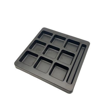 Black Plastic Chocolate Blister Tray with Clear Lid