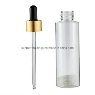 100ml Flat Shoulder Bottle with Aluminium Dropper