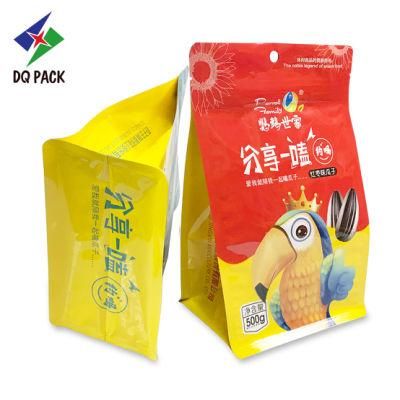 Food Packaging Flat Bottom Pouch with Zipper Quad Seal Pouch