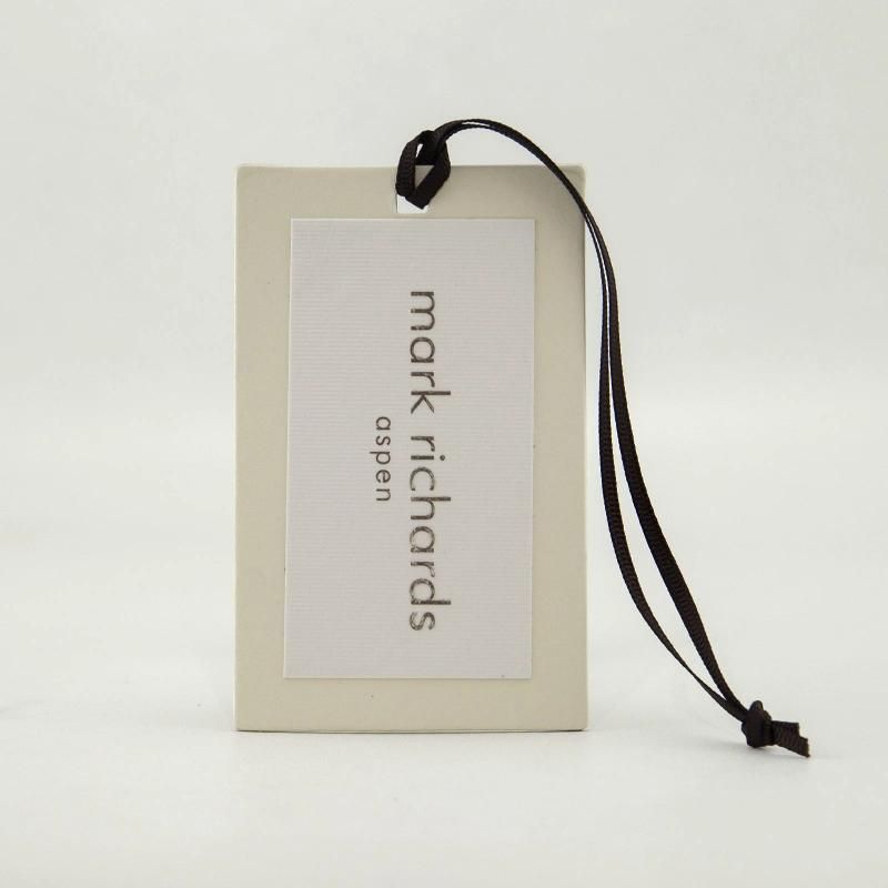Custom High Quality Ruched Threaded Paper Hang Tag