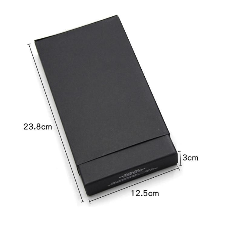 Luxury Gift Men Wallet Packaging Black Paper Cardboard Wallet Box