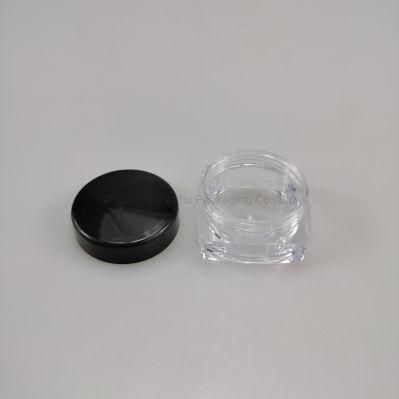 Hot Sale Square 3G 5g 10ml PS Plastic Empty Mini Eye Cream Jar Skin Care Cosmetic Jar Empty Cream Jar