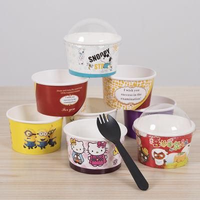 4oz on Sale Custom Printed Disposable Biodegradable Paper Cup Ice Cream Bowl