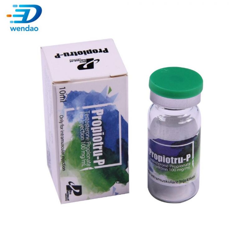 Custom Printing Waterproof Hologram Pharmaceutical Steroid Packaging 10ml Vial Labels and Boxes