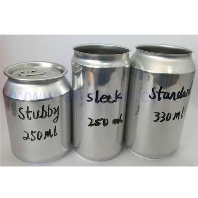 Sleek 12oz 355ml Empty Aluminum Coffee and Beer Cans