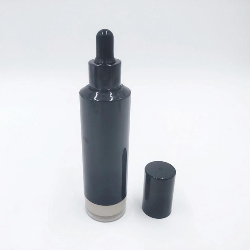 Black Color Cosmetic Packaging 30ml Essential Oil Dropper Bottle