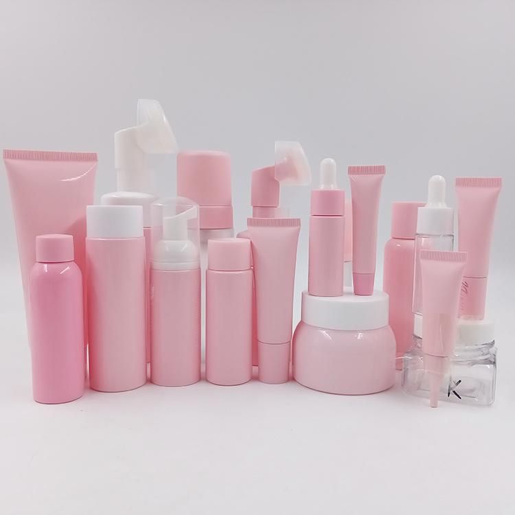 Pink Skincare Cosmetics Packaging Jars and Bottles