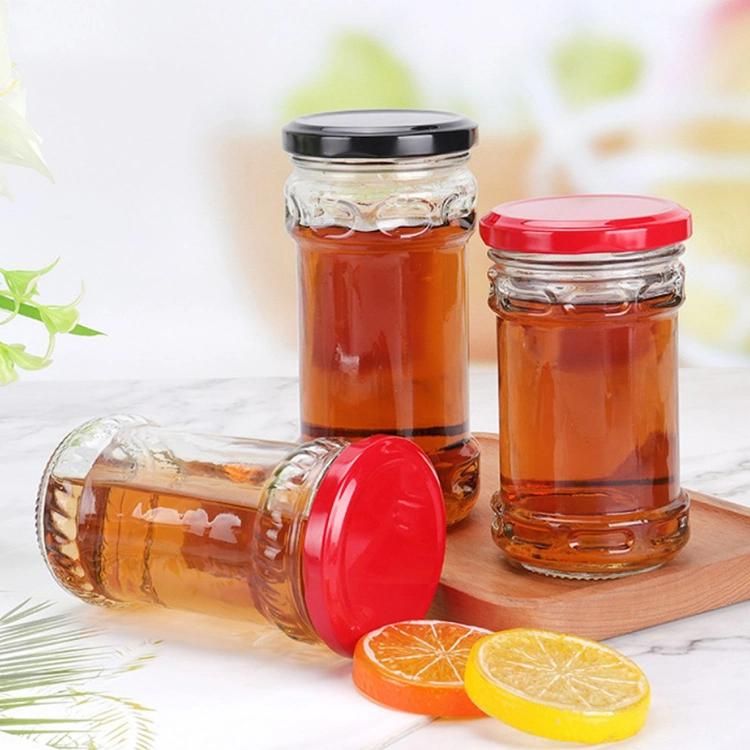 Round 400g Honey Food Grade Honey Spice Glass Jars Container