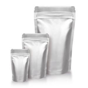 Silver Matte Stand up Ziplock Aluminum Foil Bag Pouch