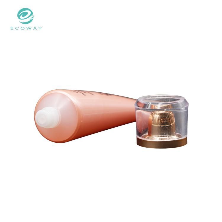 70g Hot Selling Wholesale Acrylic Electroplating Screw Cap Transparent Inner Plug Text Bronzing Silk Screen Cream Cosmetic Tube