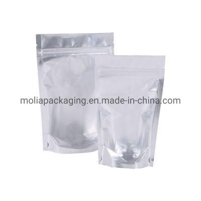 Clear/Kraft 4mil Reclosable Mylar Foil Ziplock Bags Stand up Food Pouches Bags Bulk Food Storage Candy Zipper Bags