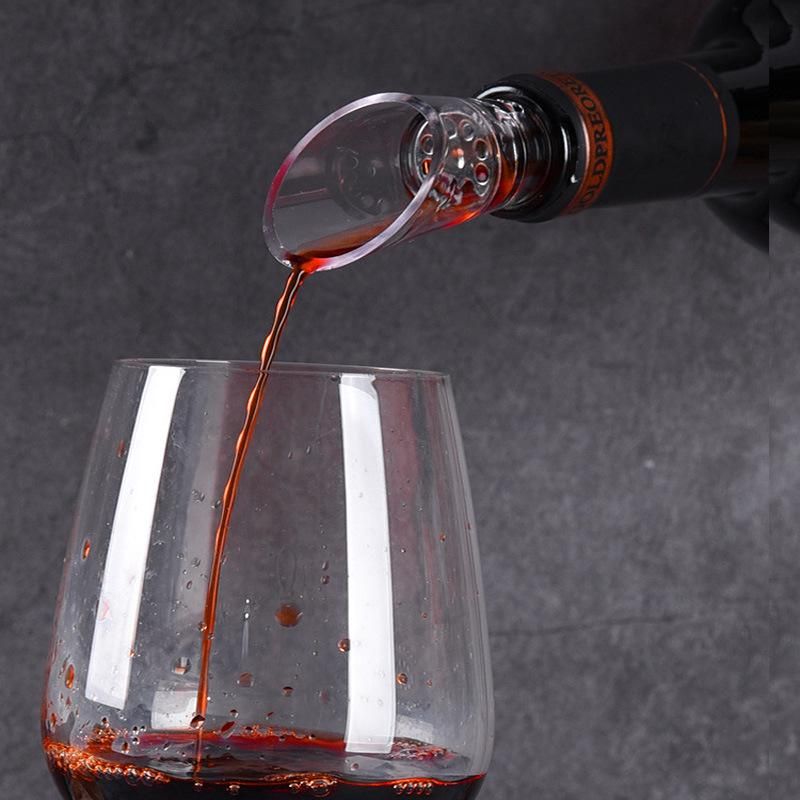 Plastic Red Wine Pourer Mini Wine Decanter Spiral Pour Spout Bottle Stopper Pourer Bar Store Supplies, Portable Plastic Aerator Decanter Red Wine Esg15747