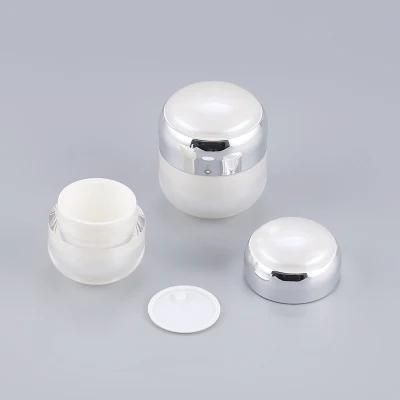 10ml 30ml 50ml 100ml 120ml Glossy Silver Airless Cream Jar Lotion Perfume Glass Bottle for Cosmetics Packing