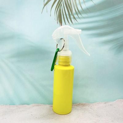 Portable Traveling Empty Clear Square Plastic Bottle Packaging with Clasp for Sanitizer