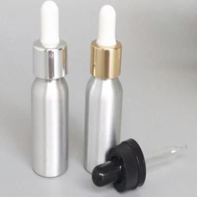 Essential Oil Bottles with Aluminum Dropper Glass Bottle Press Dropper