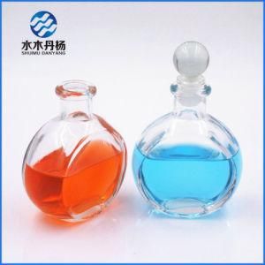 100ml Flat Round Glass Stopper Aroma Diffuser Bottle