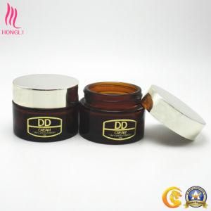 30g Amber Cosmetic Glass Shoulderless Packaging Bottle