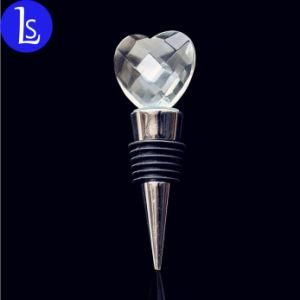 Luxury Wedding Gift Crystal Heart Sealed Vacuum Wine Bottle Stopper / Champagne Bottle Stopper / Wine Stopper