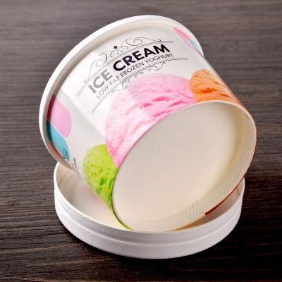 8oz Customized Disposable Double PE Coated Ice Cream Paper Cup