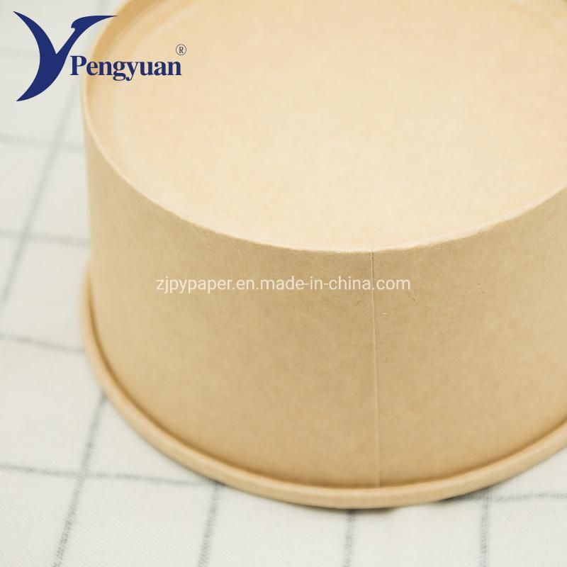 Disposable Paper Bowl PE Kraft Paper Bowl Takeaway Salad Food Bowl