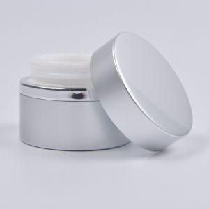 Outer Aluminum Inner PP Jar Using Cap Lid Shiny / Matte Gold Silver Cap Lid