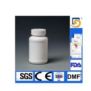 High Quality 100ml Wide Mouth Medicine Clear Flint Plastic Capsule Bottles with Gold Aluminum Cap