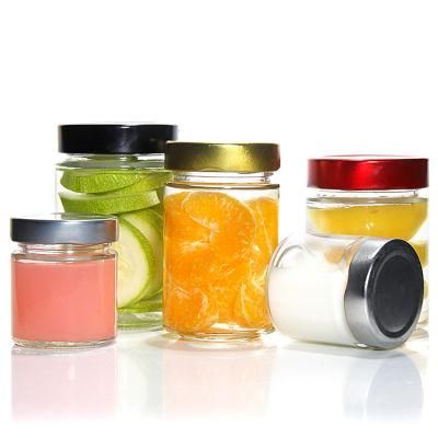 Small Empty 220g 380ml Kitchen Packaging Jam Jar Honey Glass Jar with Metal Lid