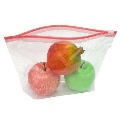 OEM Food Grade Resealable Transparent Slider Zip Lock Clear Bags Plastic Slider Bag for Food Storage