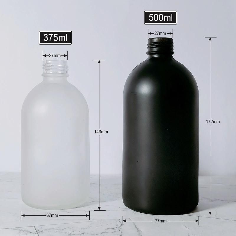 375ml 500ml Glass Shampoo Conditioner Bottle Liquid Hand Wash Soap Dispenser Pump Bottle in Bathroom Home Hotel