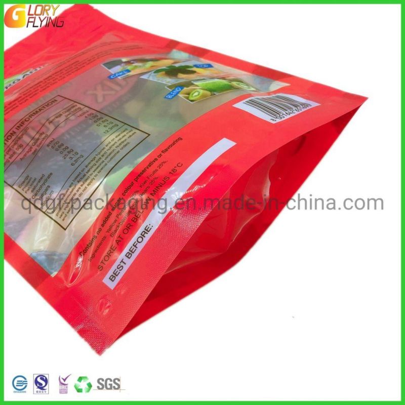 Plastic Flexible Packaging Food Bag with Zipper/Mini Apple Frozen Food Packing Supplier.