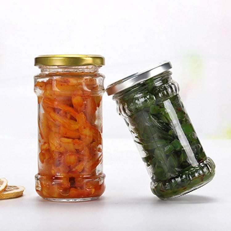 212ml Glass Jars Round Glass Container Twist Lids Glass Jam Pickles Butter Spices Jar
