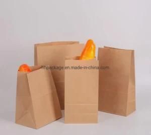 Customized Logo/Size/Shape Export Carton Fast Food Packaging Paper Craft Bag, Brown Craft Paper Bag
