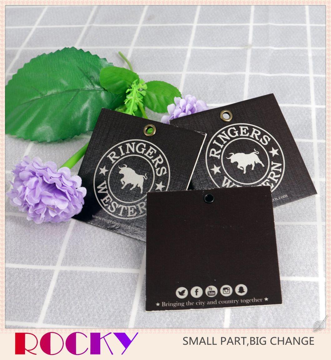 Customized Sticker Paper Recycled Garment Hang Tag Custom Logo Luxury Hangtag Label for Apparel(Design for Quality Reference, Not for Stock Sales