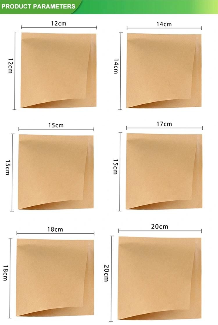 Catering Paper for Fried White Kraft Take Away Food Bag