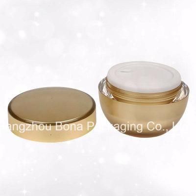 15g Golden Color Acrylic Body Cream Jars with Golden Cap