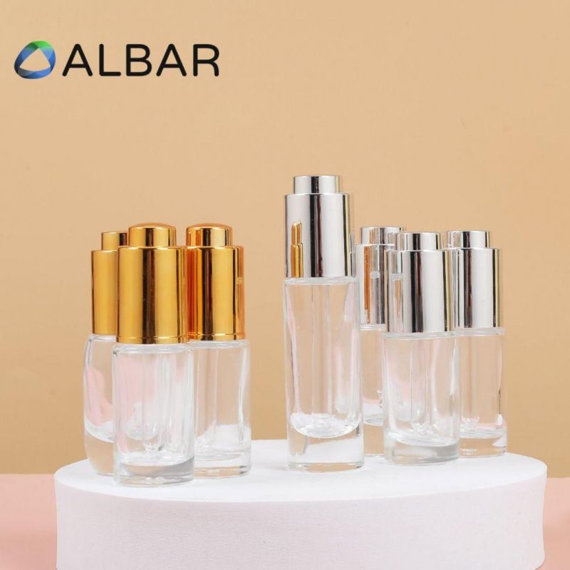 Mini Size Portable 30ml 50ml Serum Glass Bottles with Clear Frosted Customized