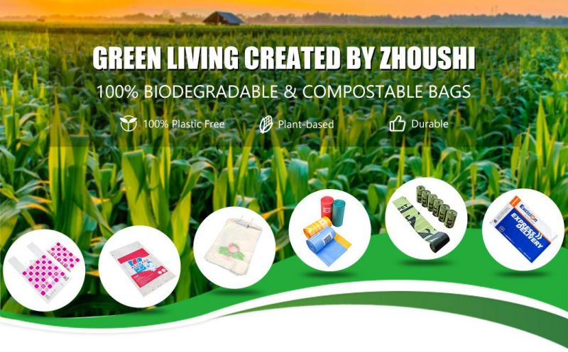 Biodegradable and Compostable Trash Bags Manufacturer with FDA, Brc, BSCI, CE, Grs, Bpi, Seeding, Ok Compost Home, Ok Compost Industrial, Seeding Certificate