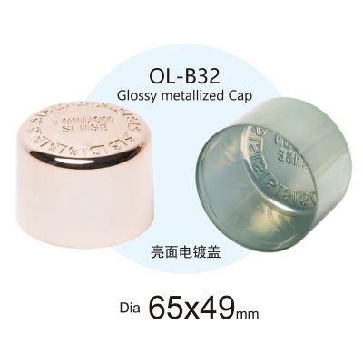 Glossy Metallized Injection Color Round 50ml Deodorant Cap