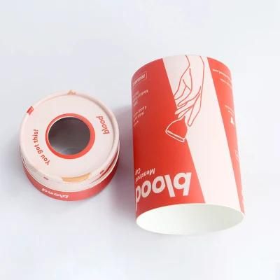 Custom Women Menstrual Cup Blood Sanitary Napkin Paper Packaging Tube Box