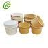 Disposable Ice Cream Cups Custom Logo Dessert Bowls Printed Paper Packaging with Lid Spoon and Dome Lid