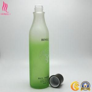 Fancy Green Printed Glass Bottle for Shrink Pores Lotion