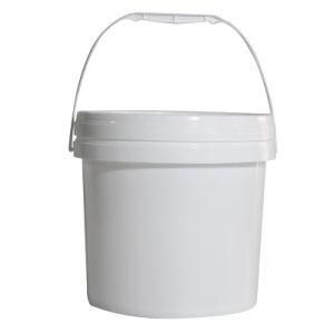 10L White Round Plastic Bucket Paint Bucket with Plastic Lid and Handle