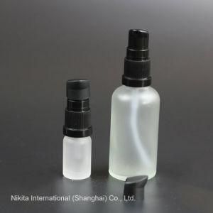 Frosted Transparent Glass Oil Bottle with Lotion Pump, Dropper Bottle (NBG23D)