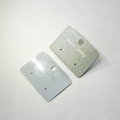 Metal Silver Glossy Jewelry Hang Tag Display Card