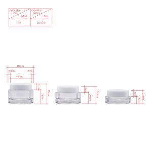 5g/10g/15g PETG Portable Transparent Cosmetic Packaging Cream Jar