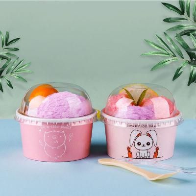 Food Grade Disposable Frozen Yogurt Ice Cream Paper Bowl