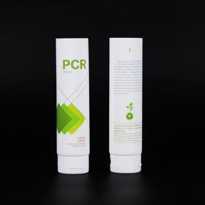 Green PE Cosmetic Tube Materials Facial Cleanser with Customized Cap Plastic Packaging