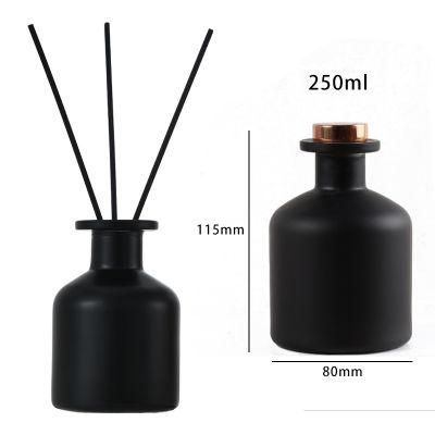 Wholesale 100ml Luxury Empty Black Clear Reed Diffuser Glass Bottle for Diffuser