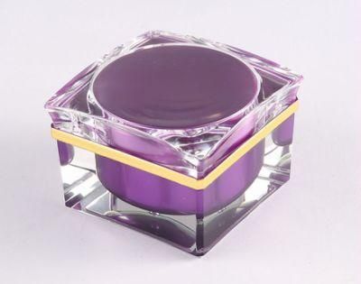 15g 30g 50g Luxury Plastic Cosmetic Skincare Container and Unique Suqare Acrylic Jar